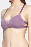 PrettyCat Padded 3/4Th Coverage Pretty Back Bra Bra - Purple — thumbnail 4