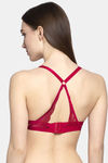 PrettyCat Padded 3/4Th Coverage Pretty Back Bra Bra - Red — thumbnail 2