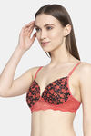 PrettyCat Padded 3/4Th Coverage T-Shirt Bra - Orange — thumbnail 3