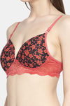 PrettyCat Padded 3/4Th Coverage T-Shirt Bra - Orange — thumbnail 4