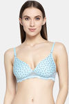 PrettyCat Padded 3/4Th Coverage T-Shirt Bra - Blue — thumbnail 1