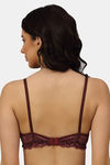 PrettyCat Padded 3/4Th Coverage T-Shirt Bra - Maroon — thumbnail 2