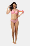 PrettyCat Padded 3/4Th Coverage T-Shirt Bra - Pink — thumbnail 5