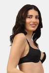 PrettyCat Padded 3/4Th Coverage Push-Up Bra - Black — thumbnail 4