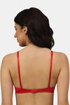 PrettyCat Padded 3/4Th Coverage Push-Up Bra - Red — thumbnail 2