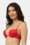 PrettyCat Padded 3/4Th Coverage Push-Up Bra - Red — thumbnail 4