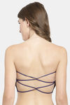 PrettyCat Padded Demi Coverage Tube Bra - Blue — thumbnail 2