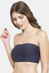 PrettyCat Padded Demi Coverage Tube Bra - Blue — thumbnail 3