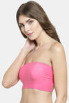 PrettyCat Padded Demi Coverage Tube Bra - Pink — thumbnail 4