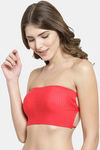 PrettyCat Padded Demi Coverage Tube Bra - Red — thumbnail 3