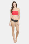 PrettyCat Padded Demi Coverage Tube Bra - Red — thumbnail 5