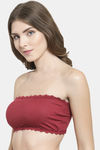 PrettyCat Padded Demi Coverage Tube Bra - Maroon — thumbnail 3