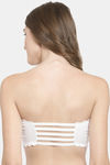 PrettyCat Padded Demi Coverage Tube Bra - White — thumbnail 2