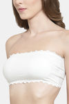 PrettyCat Padded Demi Coverage Tube Bra - White — thumbnail 4