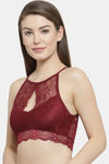 PrettyCat Padded Non-Wired Full Coverage Bralette - Maroon — thumbnail 3