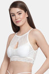PrettyCat Padded Non-Wired Full Coverage Bralette - White — thumbnail 3