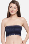 PrettyCat Padded Demi Coverage Tube Bra - Blue — thumbnail 1
