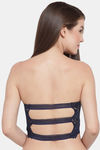 PrettyCat Padded Demi Coverage Tube Bra - Blue — thumbnail 2