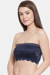 PrettyCat Padded Demi Coverage Tube Bra - Blue — thumbnail 3