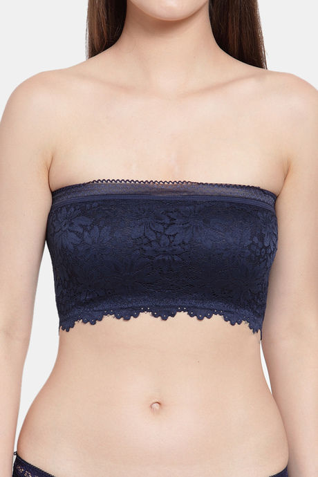 PrettyCat Padded Demi Coverage Tube Bra - Blue — image 4