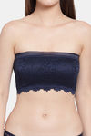 PrettyCat Padded Demi Coverage Tube Bra - Blue — thumbnail 4