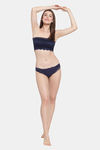 PrettyCat Padded Demi Coverage Tube Bra - Blue — thumbnail 5