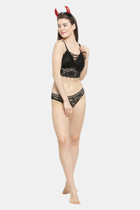 PrettyCat Padded Full Coverage Bralette - Black — image 5