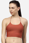 PrettyCat Lightly Lined Non-Wired Full Coverage Bralette - Orange — thumbnail 1
