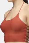 PrettyCat Lightly Lined Non-Wired Full Coverage Bralette - Orange — thumbnail 4