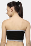 PrettyCat Padded Demi Coverage Tube Bra - Black — thumbnail 2