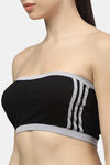 PrettyCat Padded Demi Coverage Tube Bra - Black — thumbnail 4