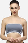 PrettyCat Padded Demi Coverage Tube Bra - Grey — thumbnail 1
