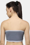 PrettyCat Padded Demi Coverage Tube Bra - Grey — thumbnail 2