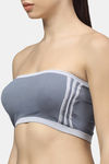 PrettyCat Padded Demi Coverage Tube Bra - Grey — thumbnail 4