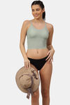 PrettyCat Padded Non-Wired Full Coverage Bralette - Green — thumbnail 5