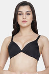PrettyCat Non-Wired Medium Coverage T-Shirt Bra - Black — thumbnail 1