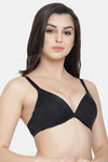 PrettyCat Non-Wired Medium Coverage T-Shirt Bra - Black — thumbnail 4