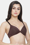 PrettyCat Non-Wired Medium Coverage T-Shirt Bra - Brown — thumbnail 4