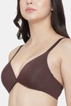 PrettyCat Non-Wired Medium Coverage T-Shirt Bra - Brown — thumbnail 5
