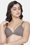 PrettyCat Non-Wired Medium Coverage T-Shirt Bra - Brown1 — thumbnail 1