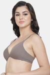 PrettyCat Non-Wired Medium Coverage T-Shirt Bra - Brown1 — thumbnail 3
