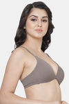 PrettyCat Non-Wired Medium Coverage T-Shirt Bra - Brown1 — thumbnail 4