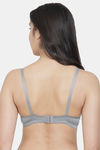 PrettyCat Non-Wired Medium Coverage T-Shirt Bra - Grey — thumbnail 2
