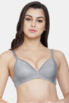 PrettyCat Non-Wired Medium Coverage T-Shirt Bra - Grey — thumbnail 3