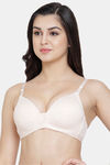 PrettyCat Non-Wired Medium Coverage T-Shirt Bra - Skin White — thumbnail 3