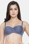 PrettyCat Wired Medium Coverage T-Shirt Bra - Grey — thumbnail 1