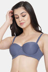 PrettyCat Wired Medium Coverage T-Shirt Bra - Grey — thumbnail 3