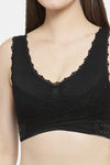 PrettyCat Non-Wired Medium Coverage T-Shirt Bra - Black — thumbnail 5