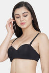 PrettyCat Wired Medium Coverage Push-Up Bra - Black — thumbnail 3