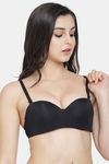 PrettyCat Wired Medium Coverage Push-Up Bra - Black — thumbnail 4